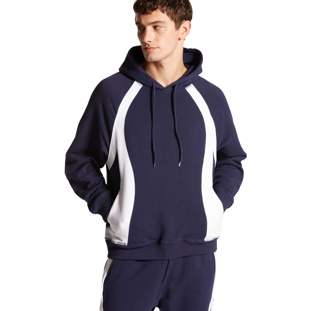 Dsquared2 FELPA BLU CON CAPPUCCIO
