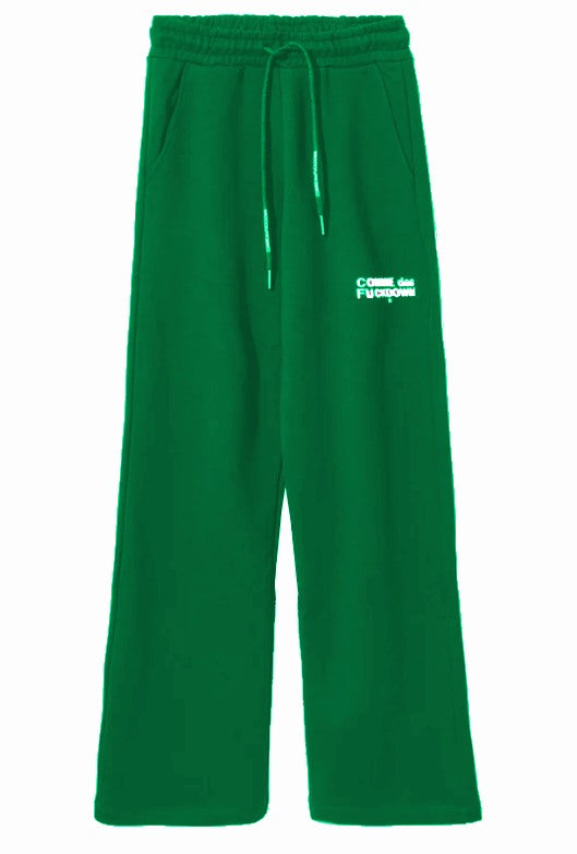 Comme Des Fuckdown PANTALONE FELPA VERDE