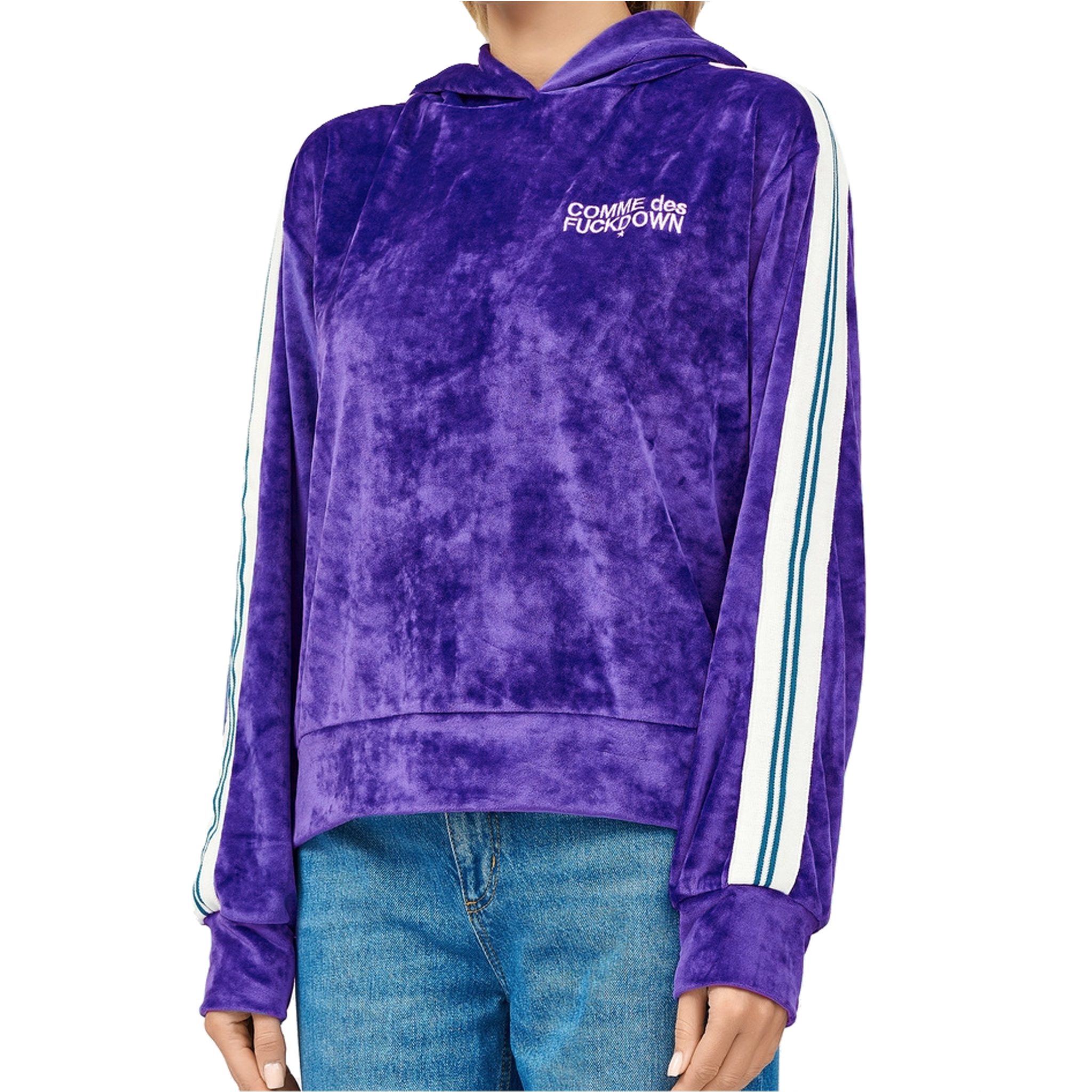 Comme Des Fuckdown FELPA IN CINIGLIA VIOLA