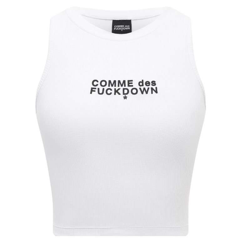 Comme Des Fuckdown TOP CROP IN COSTINA BIANCO