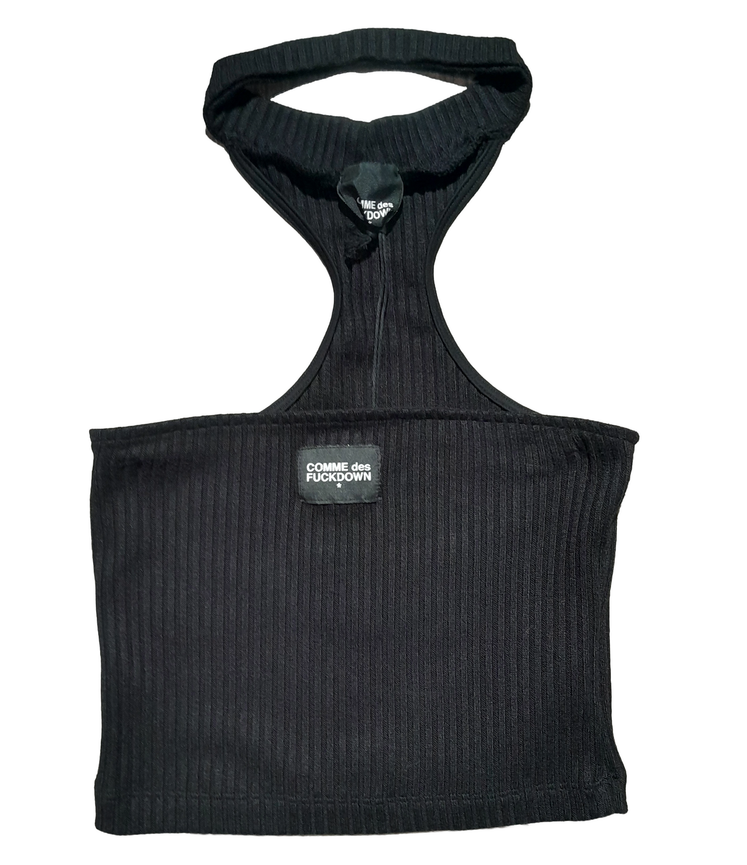 Comme Des Fuckdown TOP NERO CON ETICHETTA