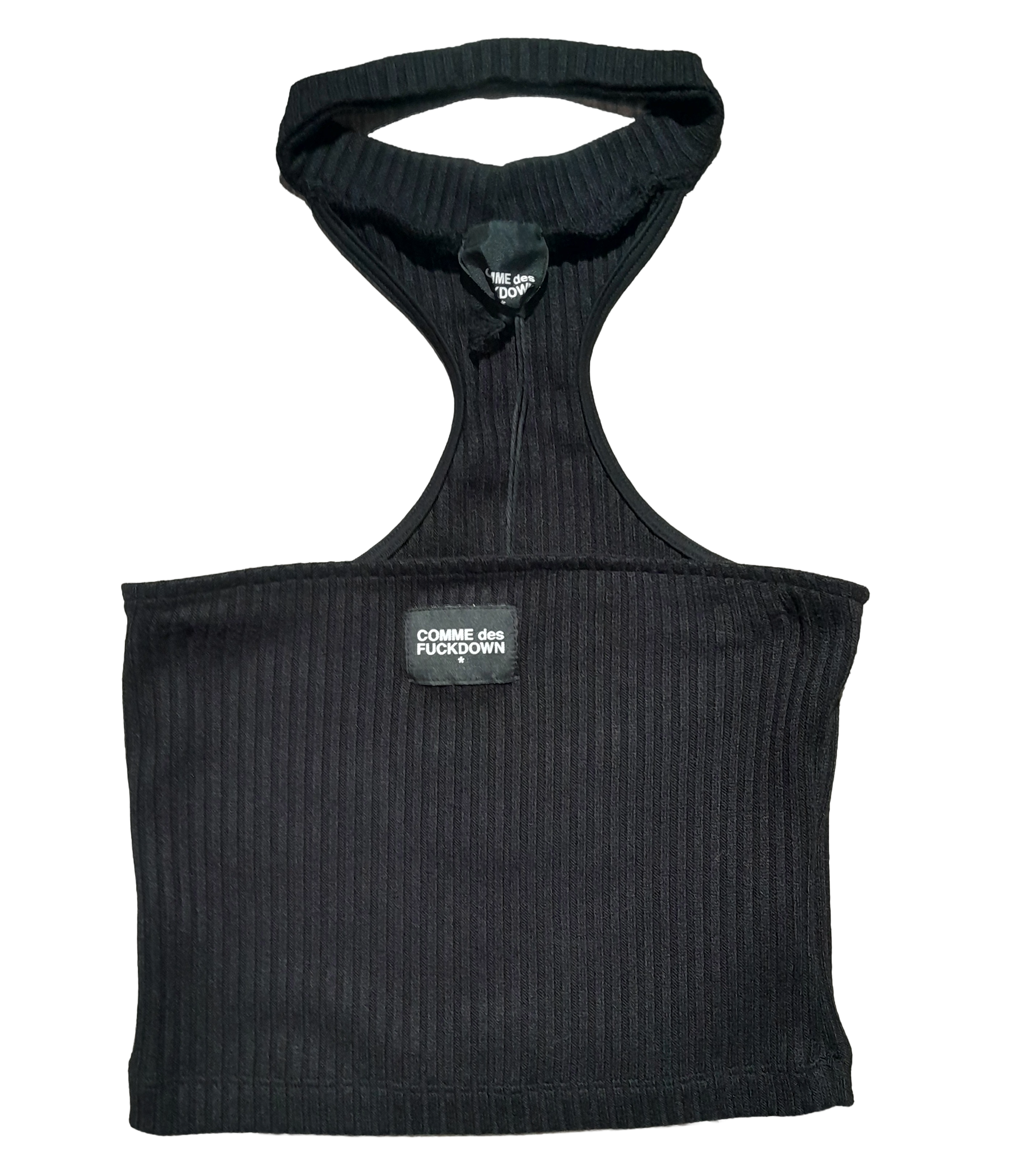 Comme Des Fuckdown TOP NERO CON ETICHETTA