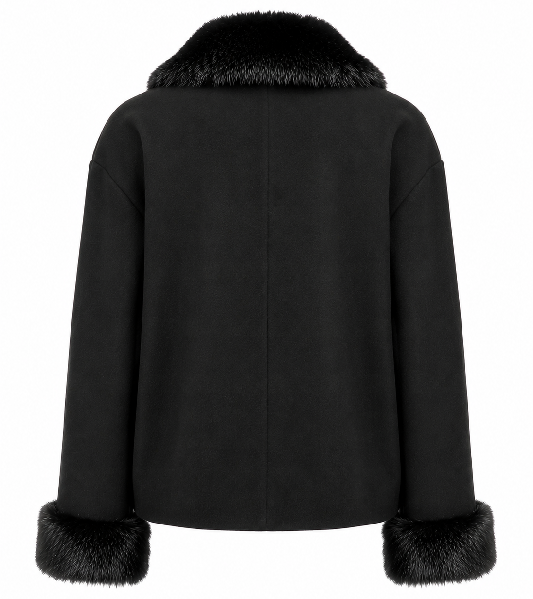 Loro Piana Fabric CAPPOTTO CORTO PELLICCIA NERO
