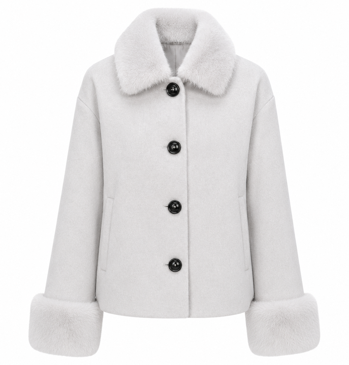 Loro Piana Fabric CAPPOTTO CORTO PELLICCIA ICE