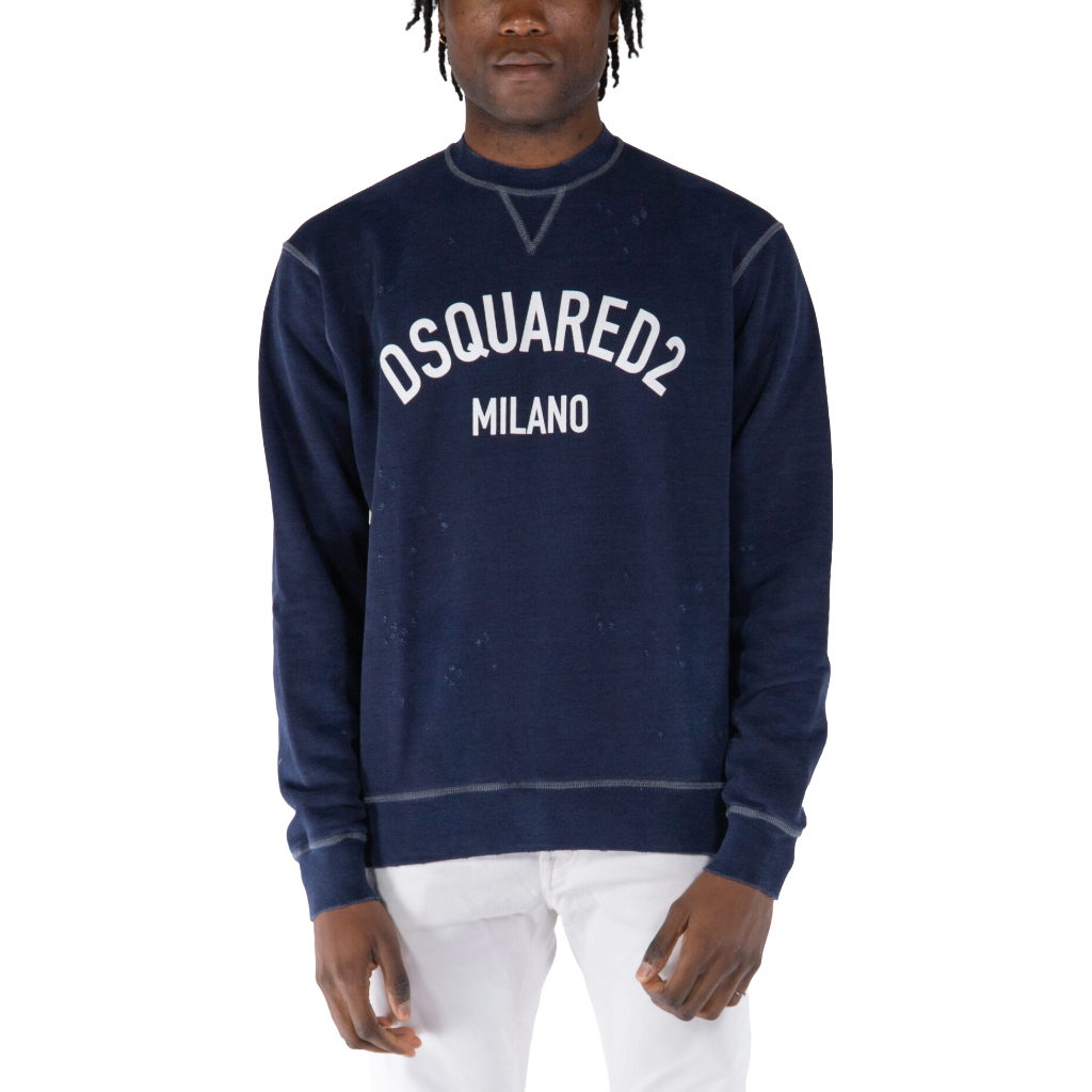 Dsquared2 FELPA GIROCOLLO DISTRESSED