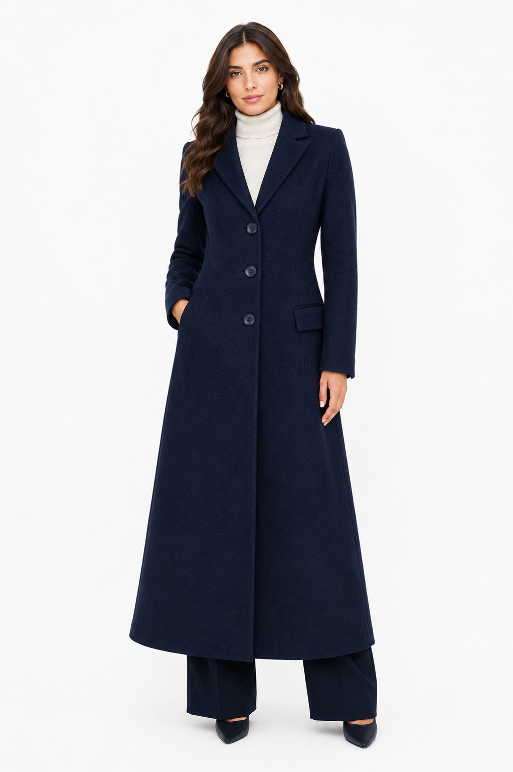 Loro Piana Fabric CAPPOTTO CAPOLAVORO LUNGO BLU