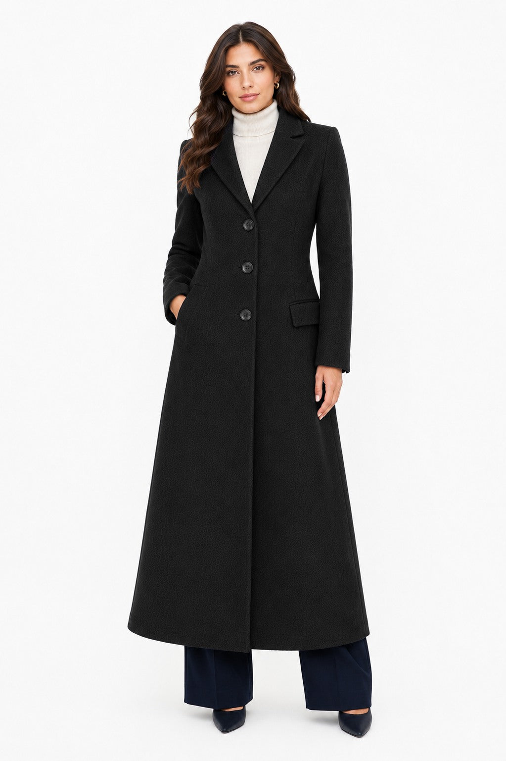 Loro Piana Fabric CAPPOTTO CAPOLAVORO LUNGO NERO